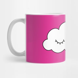 Sleepy cloud in pink Mug